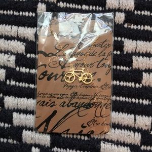 Gold Bicycle Necklace 🚲